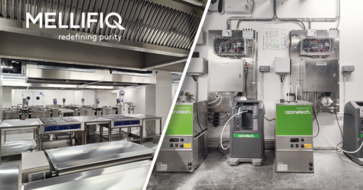 Installed RENA ozone system in a kitchen of a military base