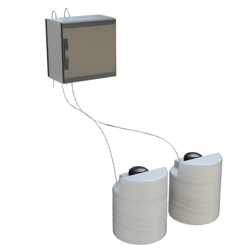 Chemical dosing stations that are used to actively regulate pH levels, add flucculants or dose disinfectants when required