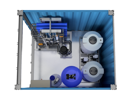 CoraLuxe Membrane filtration system in container